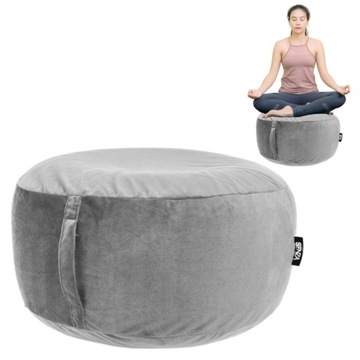 PUFA OKRĄGŁA DMUCHANA PUF SIEDZISKO VELVET