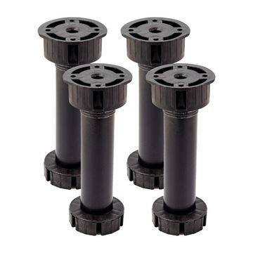 4 x NÓŻKA STOPKA MEBLOWA KUCHENNA CZARNA H 150 MM