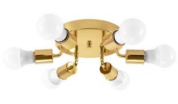 LAMPA SUFITOWA REFLEKTOR METALOWA ROUND GOLD 6