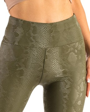 LEGGINSY Z WYSOKIM STANEM IMITACJA SKÓRY M/L