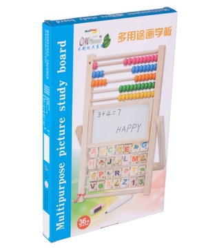 Обучающая деревянная доска для письма, счеты двусторонние.