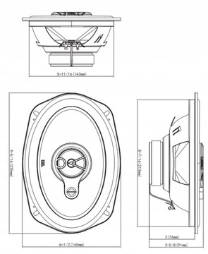 JBL Stage 1 9631 Автомобильные динамики 6x9 дюймов, 3-полосные, максимальная мощность 300 Вт