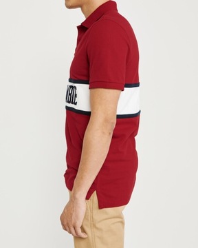 ABERCROMBIE Hollister Koszulka Polo Duże Logo XXL