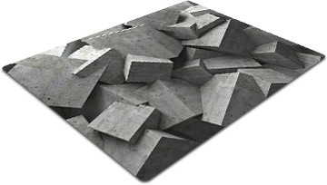 MATA OCHRONNA POD FOTEL 140x100 betonowe sześciany