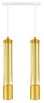 LAMPA WISZĄCA SUFITOWA ŻYRANDOL ZŁOTA TUBA LED