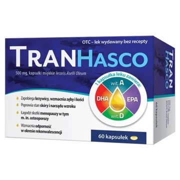 Tran Hasco lek olej z dorsza EPA DHA wit. A+D 60x