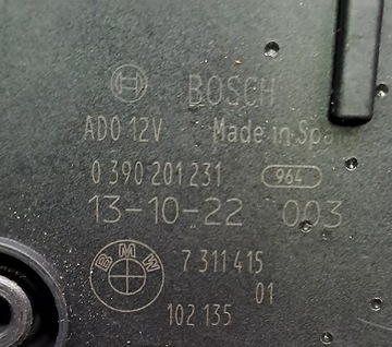 BMW F11 F31 MOTOREK STĚRAČE ZADNÍ 7311415 ORIG.