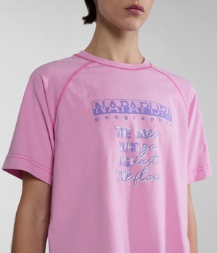 Napapijri Koszulka Damska Aberdeen NA4HOI Pink Pastel L