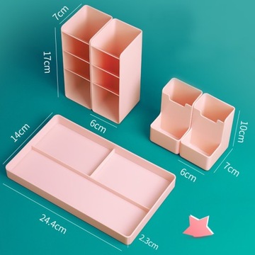 PRZYBORNIK NA BIURKO ORGANIZER SORTER POJEMNIK NA PRZYBORY SZKOLNE