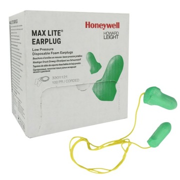 Zatyczki do uszu Honeywell MaxLite z żyłką 100 par