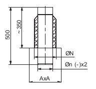 Izolowane Przedłużenie Komina fi 150 mm, gr. 0,5mm