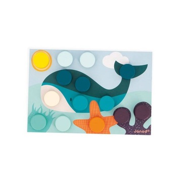 Деревянный пазл Моя первая мозаика - творческий набор 2 года+, Janod