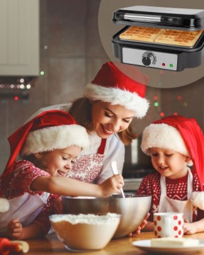 МОЩНАЯ ВАФЕЛЬЧАТКА 2 БОЛЬШИЕ ХРУСТЯЩИЕ ВАФЛИ PROFICOOK