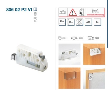 Регулируемая подвеска для мебели Camar 806 L+R БЕЛАЯ