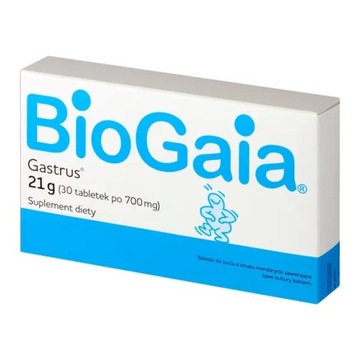 BioGaia Gastrus tabletki do żucia o smaki mandarynki 30szt