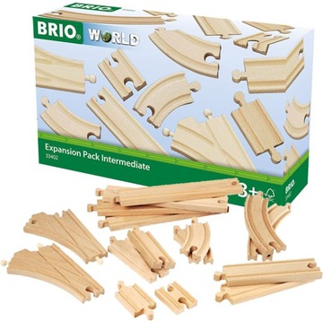TORY DREWNIANE ZESTAW DO ROZBUDOWY 16 ELEM. BRIO