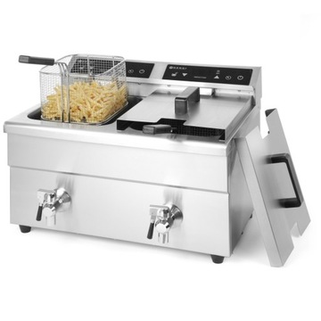 Hendi Frytownica indukcyjna podwójna z kranem KITCHEN LINE 2x 8 L Hendi 215