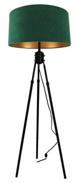 LAMPA STOJĄCA PODŁOGOWA ABAŻUR WELUR 40cm GLAMOUR