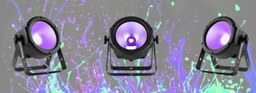 Ультрафиолетовый STROBO FLATPAR LED COB 30W IEC DMX