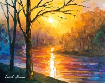 ŻÓŁTA RZEKA 100/80 olej Leonid Afremov