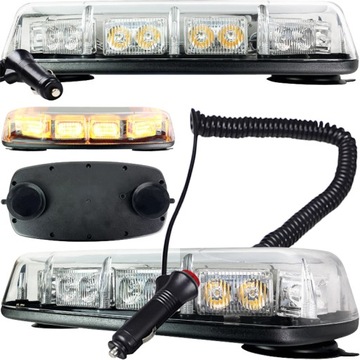 BELKA OSTRZEGAWCZA LAMPA LEDOWA NA DACH LED 12-24V STROBOSKOP KOGUT MOCNY