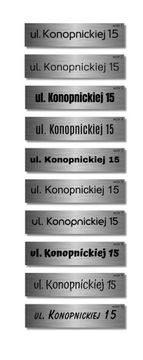 Tabliczka informacyjna Nazwa Ulicy z numerem 30x7cm