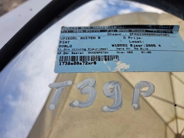 FIAT DOBLO 01-05 ZRCÁTKO PRAVÉ ORIGINÁLNÍ