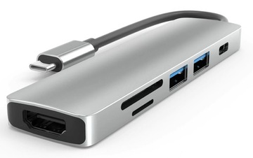 Адаптер HUB 6in1 USB-C HDMI 4K SD Macbook Pro / Air