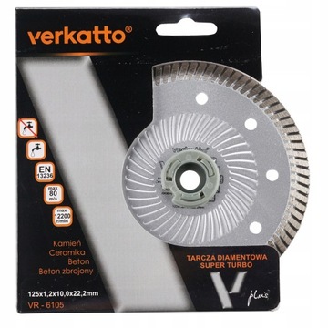 TARCZA DIAMENTOWA 125 V-PLUS SUPER TURBO VR-6105