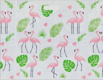 REKLAMÓWKI FOLIOWE TORBY 60x50cm 50 szt. FLAMINGI