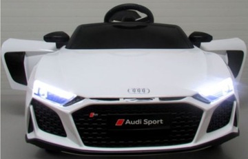 Игрушечный автомобиль на батарейках для детей, электропривод Audi R8, пульт дистанционного управления, USB-радио.
