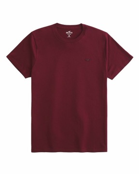 HOLLISTER KOSZULKA Burgund LOGO ICON XL