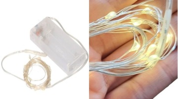 СВЕТОДИОДНЫЕ ЕЛОЧНЫЕ гирлянды, ПРОВОД АККУМУЛЯТОРНЫЙ 2М, ТЕПЛЫЙ