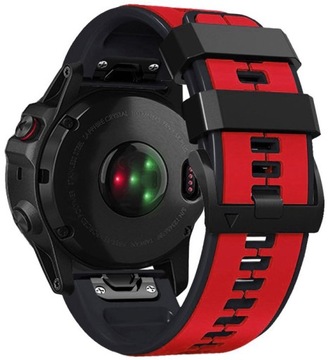 CZERWONO-CZARNY Pasek Garmin Epix 2 PRO 47mm (szerokość 22mm)
