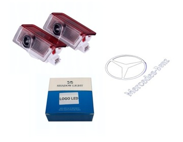 Mercedes C класс светодиодная дверь с логотипом 09-15