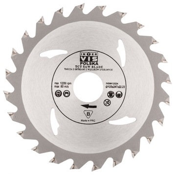 TARCZA WIDIOWA DO DREWNA WIDIA DO PIŁY PILARKI 125mm x 22,2 x 24T