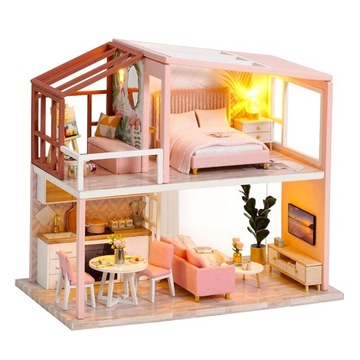 Miniaturowy domek DIY Kosmopolityczna Kopenhaga Dania Skandynawia Syrenka