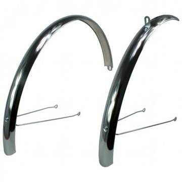 Błotniki rowerowe CS011 Stal 28 srebrne