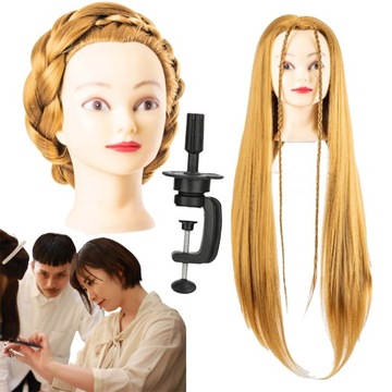Парикмахерская тренировочная насадка для длинных густых волос, искусственное крепление на штатив