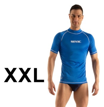 Рашгард мужской УФ-футболка SEAC T-SUN с короткими рукавами, синий XXL