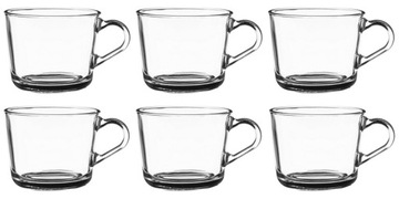 KOMPLET SZKLANEK 6 x 270 ml na kawę herbatę napoje