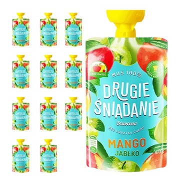 Dawtona Mus 100% Jabłko Mango 12 x 100g