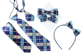 Детский клетчатый галстук на резинке УНИВЕРСАЛЬНЫЙ.