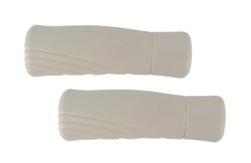 CHWYTY ROWEROWE KIEROWNICY GRIPY BIAŁE 120mm