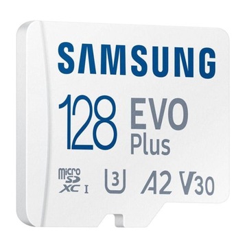 Карта памяти Micro SD Samsung EVO Plus microSDXC 128 ГБ C10 A2 V30 UHS-I U3