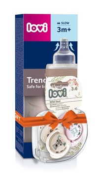 LOVI zestaw Trends Wild Soul pink butelka 240 ml + smoczki 3-6 0411