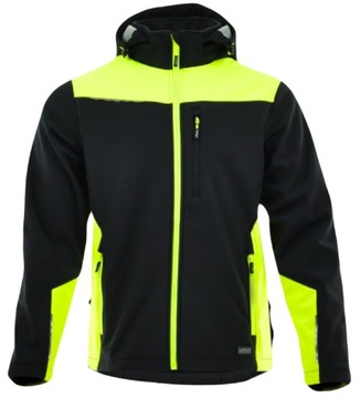 KURTKA ROBOCZA SOFTSHELL ODBLASKOWA MĘSKA OSTRZEGAWCZA WODOODPORNA BHP M