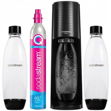 Saturator SodaStream Terra czarny + 2 butelki