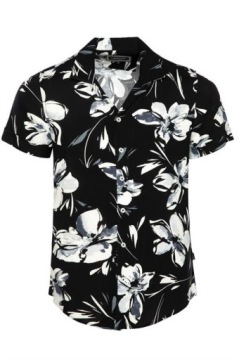 HAWAJSKA KOSZULA PRZEWIEWNA NA LATO KWIATY - L