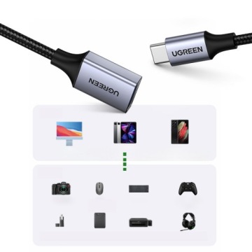 АДАПТЕР-УДЛИНИТЕЛЬ UGREEN С USB C/USB 3.0 OTG 0,15 м